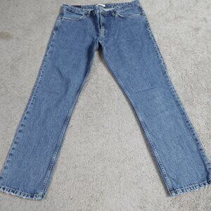 Redone Jeans 31 Blue 70s Low Rise Straight Organic Cotton